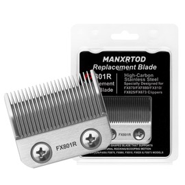 Manxrtod FX801R Replacement Blades Compatible with FX870/FXF880/FX810/FX825/FX673N Clippers, DLC Replacement Taper Blades for FX Clipper Blades, Silver