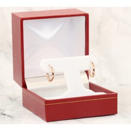 14K Rose Gold Classic Shiny Polished Round Hoop Earrings, 2mm tube (12mm (0.48 inch))…