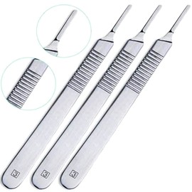 3 Pcs Premium Quality Scalpel Handle #3, Stainless Steel (Fits Size 9-16 Scalpel Blades)