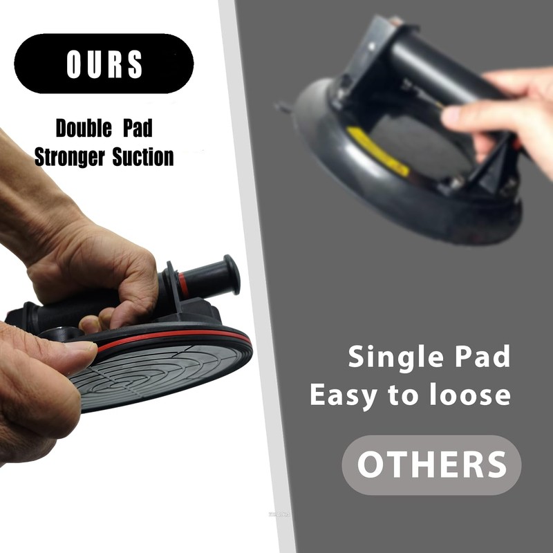 2 PCS 880 lbs Load 8" Double Thickness Glass Suction