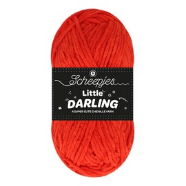 Scheepjes Little Darling 1x50g 417 Strawberry Red Yarn for Knitting and Crocheting
