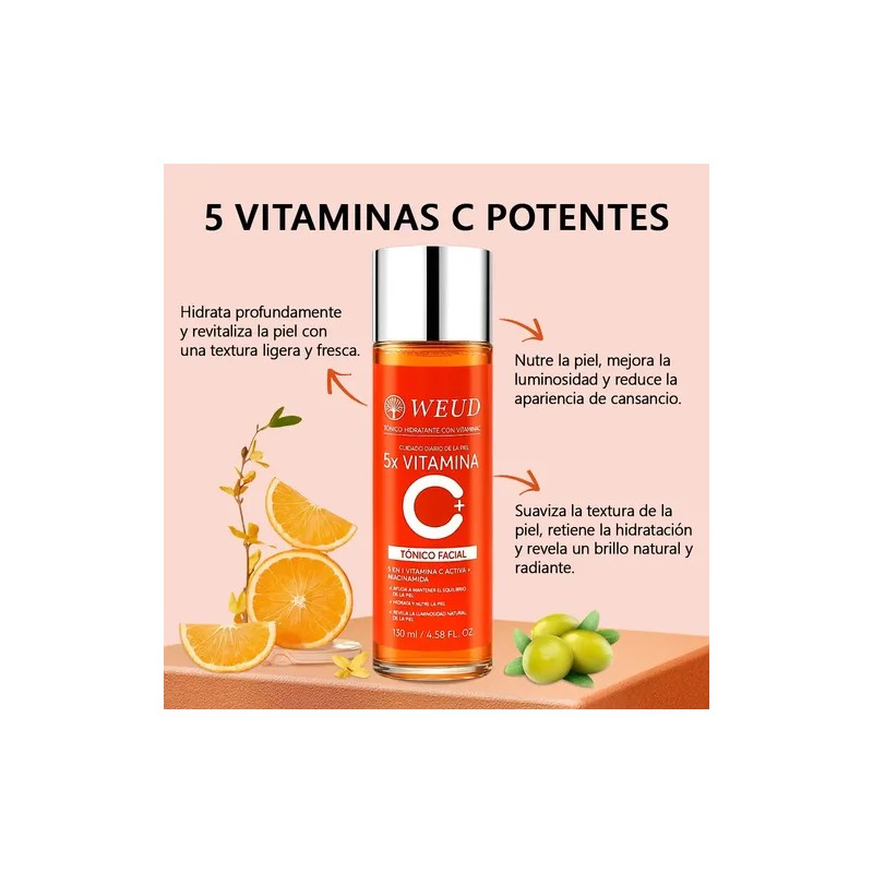 Weud Tónico Vit C Reafirmante Hidratante Aclarante 130ml