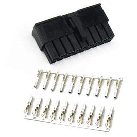 PC Power Connector, 1 x 18Pin Receptacle, 20 x Crimp Pins (Compatible with Molex 5556 5557)