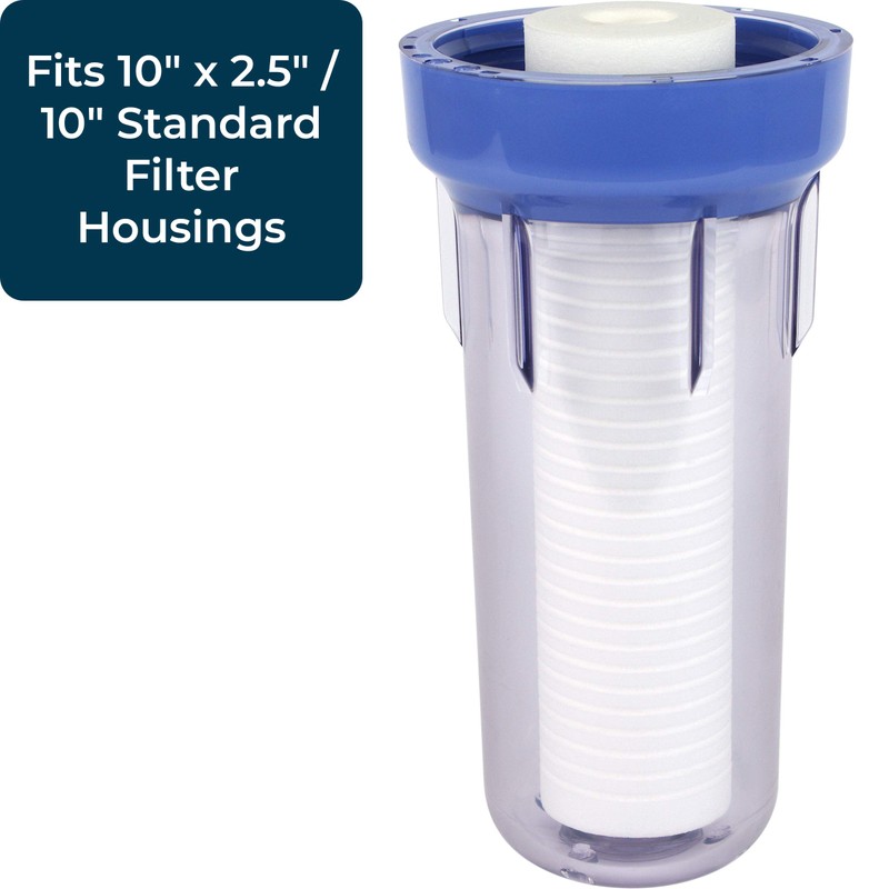 SpiroPure SP-AP110 10x2.5 5 Micron Grooved Melt-Blown Polypropylene Sediment Water