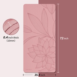 PAIDU Large Yoga Mat-72’x36’x0.4’ Extra Width ＆ Thick,Comfortable,Non-Slip Exercise Mat-Works Great on All Floor for Stretching,Yoga Studio,Gym or Home Workouts (Pink)