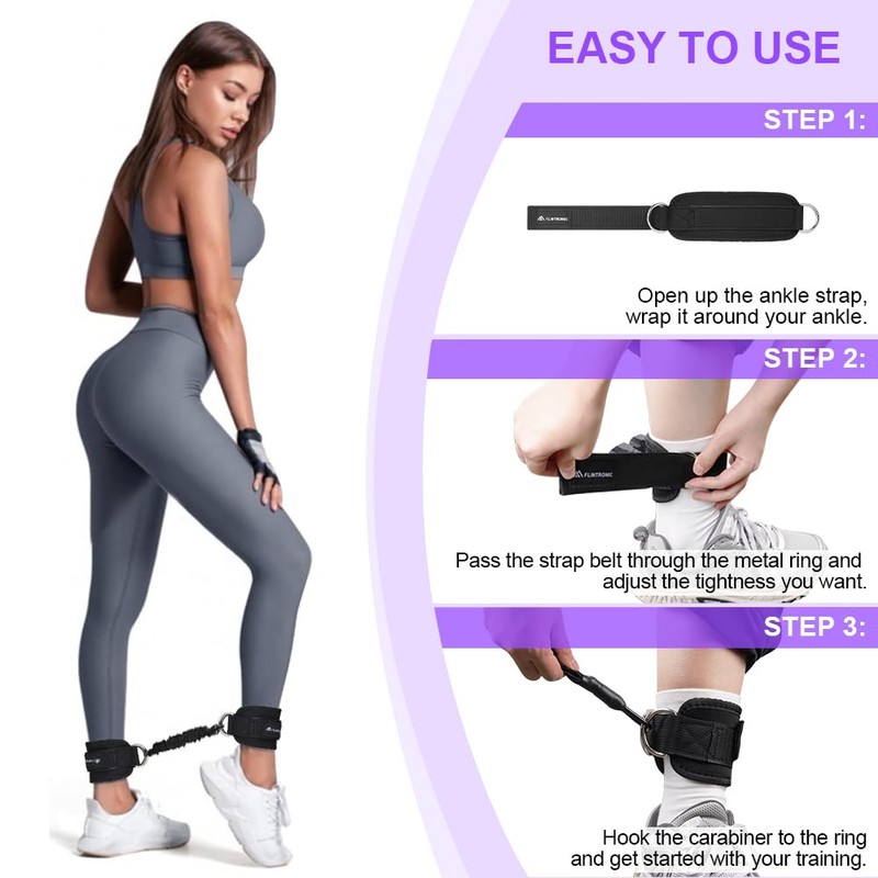 Flintronic Resistance Bands Set, Ankle Resistance Bands, Gym Cuffs with