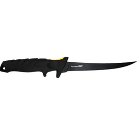 Tsunami 6" Standard Flex Saltwater Grade Fillet Knife, Black Coated Blade, Ergonomic Non-Slip Handle, Includes Sheath (7 inch)