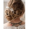 Unicra Bride Wedding Flower Hair Pins Bridal Pearl Hair Piece