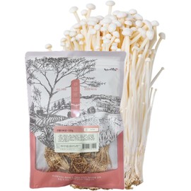 Organic Natural Pure Enoki Mushroom (flammulina velutipes) Enokitake Dried Bulk Herbs -(3.52 Ounce (100gram))