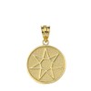 Solid 10k Gold Septagram 7 Pointed Fairy Star Heptagram Charm