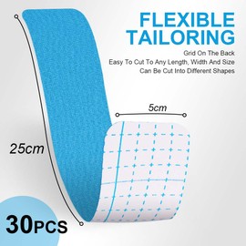 Flintronic 30Pcs Kinesiology Tape, 5cmx25cm Elastic Therapeutic Sports Tape for Muscles and Joints, Sports and Injury Recovery, Waterproof Sports Strapping Tape & Ankle Tape for Netball, Football