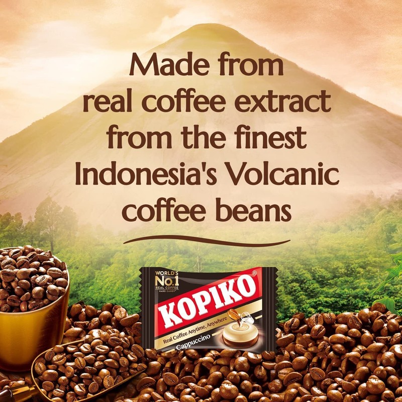 Kopiko Coffee Hard Candy 4 Pack On the Go Caffeine