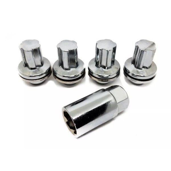 Veritek Performance 4 Chrome OE Washer Style Wheel Locks 14x1.5
