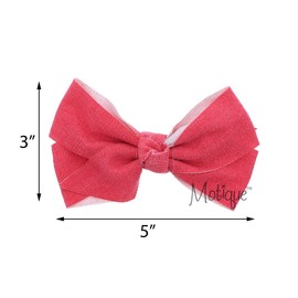 Small Canvas Hair Accessory Bow-Set of 2-Red