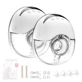Extractor de Leche Eléctrico, Extractor de Leche Manos Libres Portátil con 3 Modos y 9 Niveles de Succión Cada Uno. Menor Ruido, Portátil y Fácil de Desmontar, Limpiar e Instalar - Paquete de 2