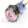 LED Pressure Switch Stainless Steel - Diameter 16 mm -