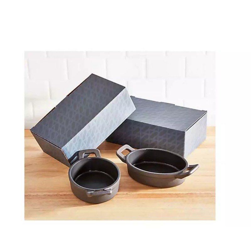 Geoffrey Zakarian Cast Iron Non-Stick Mini Baking Oval Pans- Set