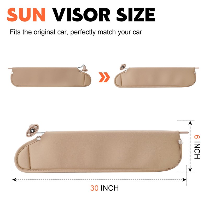 Camel Driver Left Side Sun Visor Replacement Compatible with Jeep