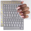8PCS Money Dollar Nail Art Stickers Metallic Nail Decals 3D