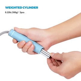 BONMIXC - Cuerda de Saltar con Peso 1LB Cuerda para Saltar Pesada Jump Rope Weighted Jumping Rope Weighted Mango Antideslizante de Silicona