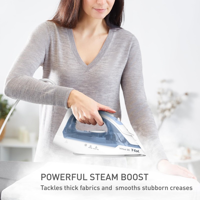 T-Fal Virtuo Steam Iron for Clothes Garment Steamer, Burst of