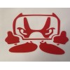 Honda F- U Red Logo , vinyl decals 4”x5”