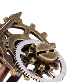 OATIPHO Set of 2 Vintage Steampunk Rings Made of Creative Watch Gears Finger Rings for Men and Women Elegant Jewellery Decoration in Retro Style, Metal, No Gemstone