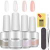 TEEROVA 5-in-1 Builder Nail Gel Set, 4 Colours, 15 ml