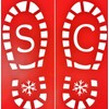 Santa Claus Footprint Stencils - Father Christmas Boots Stencil -