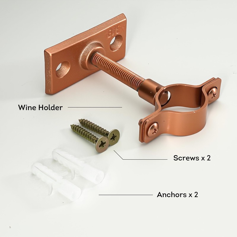 Lily's Home Bar Wall Mount Single Wine Bottle Display Holder,