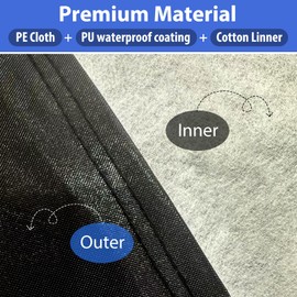 Half Car Cover Top, Hail Protector Car Cover with Cotton Liner, Sunroof & Windshield Cover for Ice and Snow, All Weather Vehicle Body Cover for Sun, Rain, Dust, Fit SUV M