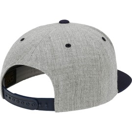 Cap Flexfit Snapback: Anchor (Leather Patch) – Cap Men's & Women's Captain's Hat, Grey - Blue