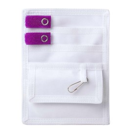 ADC 216 Pocket Pal II Medical Instrument Organizer/Pocket Protector, White with Purple Accents