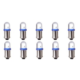 cciyu 10 Pack Blue BA9S 57 Bayonet LED Bulb Gauge Cluster Instrument Panel Light Lamp