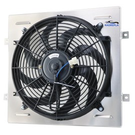 RADREPLA CU259 Aluminum Radiator Shroud Fan for 1960-1966 Ford Mustang Falcon Ranchero Econoline Comet for Mercury Comet 1 X 14 Fan 1960 1961 1962 1963 1964 1965 1966 60 61 62 63 64 65 66
