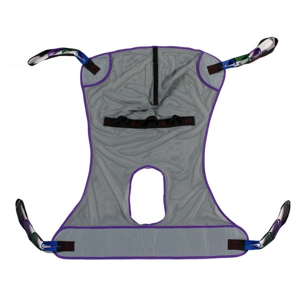 Patient Aid Full Body Mesh Commode Patient Lift Sling, 600lb Weight Capacity (Medium)