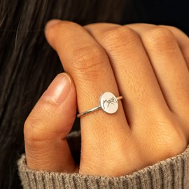 STORYJEWELLERY Pinky Promise Ring for Friends, 925 Sterling Silver Friendship Ring for Best Friends, Ride or Die Ring, BFF Statement Ring, Sisters Ring for Besties (gold 09)