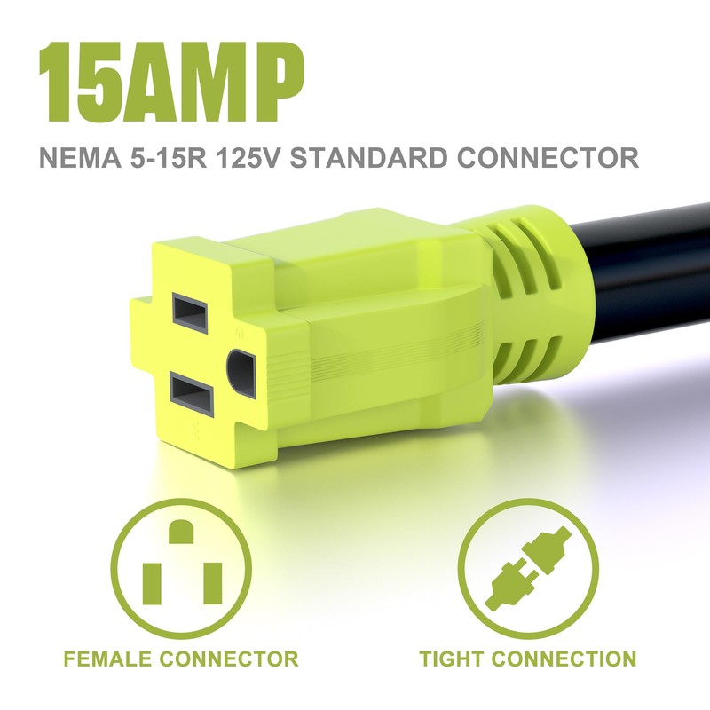 AOWEITOUR NEMA L5-30P to 5-15R Dogbone Power Adapter Cord, 30