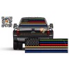 American Flag First Responders Rear Window Perforated Graphic Decal Truck