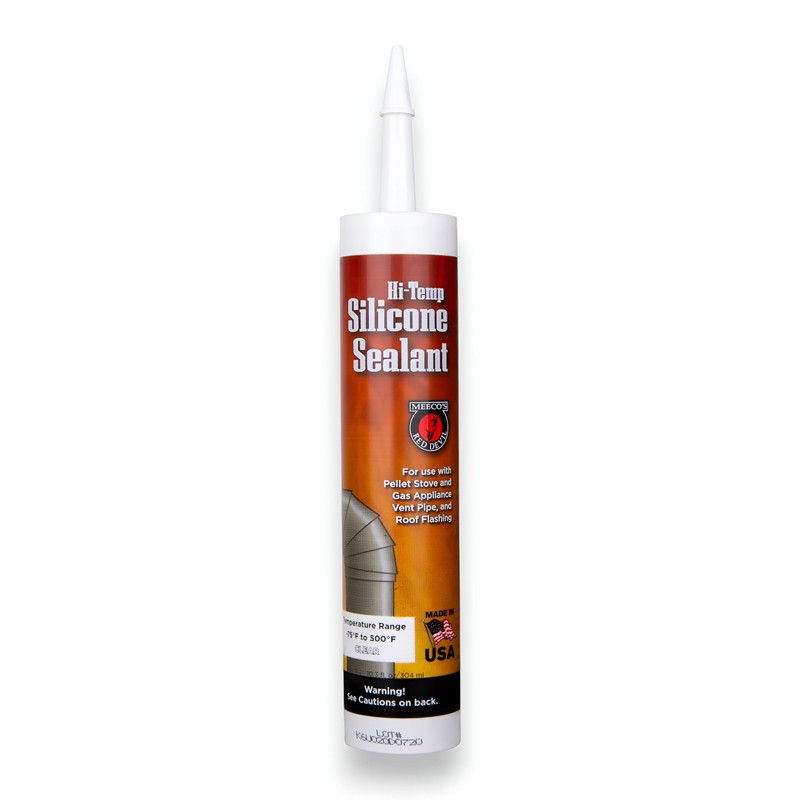 Meeco's Red Devil 601C Clear High-Temperature Silicone Sealant for Pellet