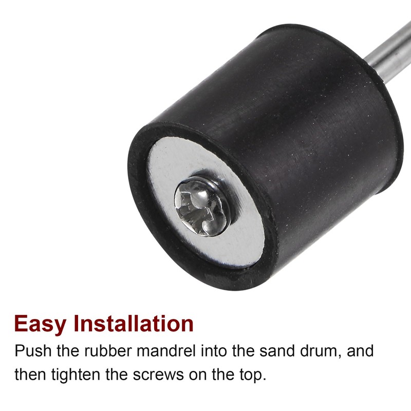 QUARKZMAN 1/2 Inch Sanding Drum Rubber Mandrels 1/8 Inch Shank