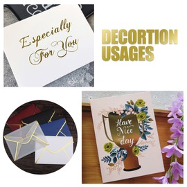 Briartw 20x29cm Bronze Hot Foil Paper 50 Sheets Pack Toner Reactive Foil Hot Stamping Foil Paper by Laser Printer and Laminator for Scrapbooking Craft Cardmaking DIY Album Decoration