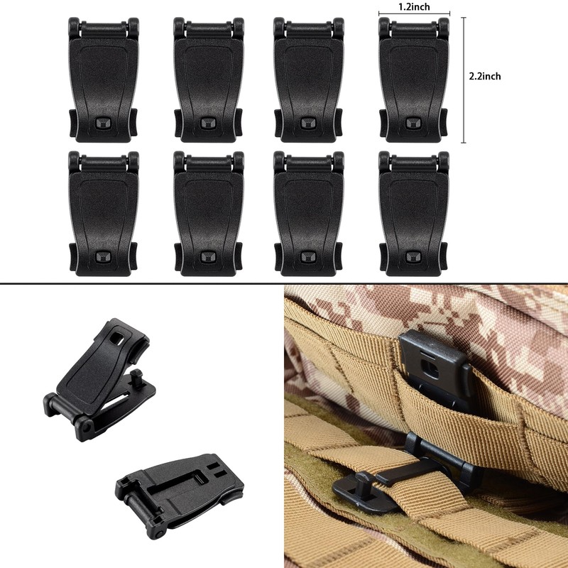 BOOSTEADY Pack of 36 Tactical Backpack Belt D-Ring Grimloc Locking