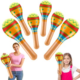 Lenwen 6 Pcs 16'' 24'' Cinco De Mayo Maracas Inflatable Decorations Outdoor Indoor Large Inflatable Mexican Party Decor Funny Photo Props for Cinco De Mayo Fifth of May Favors