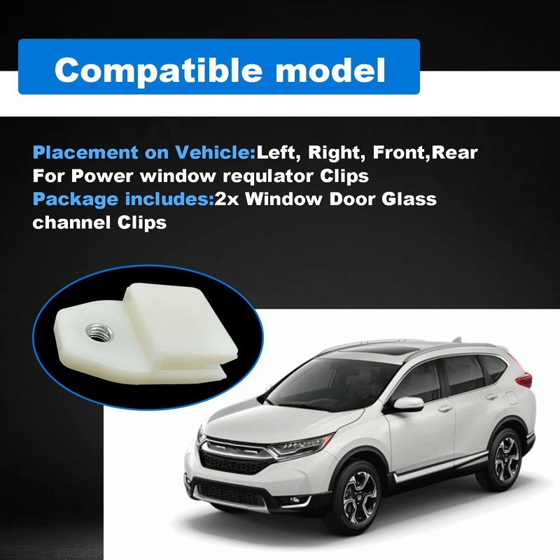 2Pcs Window Door Glass Channel Clips Sash Pivot Compatible with