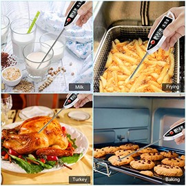 Termómetro digital para comida de carne, termómetro de cocina con caramelos, lectura instantánea para barbacoa, aceite, leche, agua de baño, freír,...