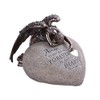 Pacific Giftware PT Weeping Winged Angel Heart Rock Polyresin Decorative