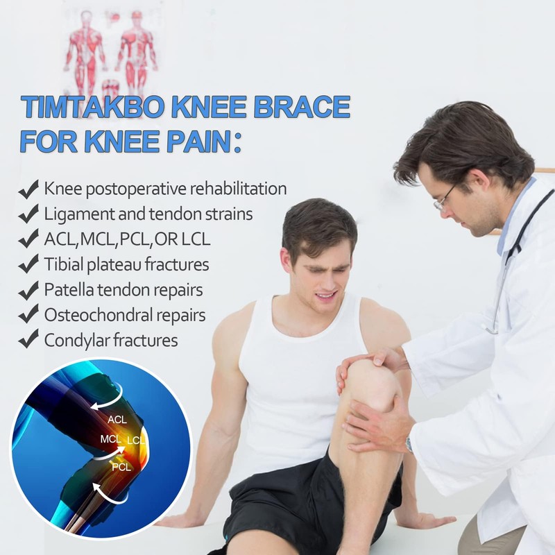 Knee Brace with Side Stabilizers for Knee Pain Meniscal Tear