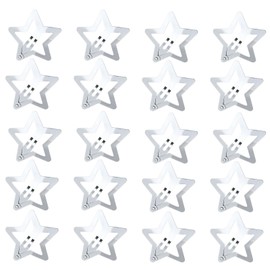 Star Hair Clips 20 Pieces Small Metal Snap Hair Clips Hair Barrettes Hair Accessories, Silver