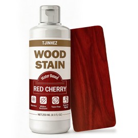 Red Cherry Wood Stain, 8.5oz/250ml Water Based Wood Stain, Premium Indoor & Outdoor Wood Finish for Furniture, Cabinets, Doors & Wood Surfaces - Fast Drying, Low Odor, Non-Toxic & Easy to Use